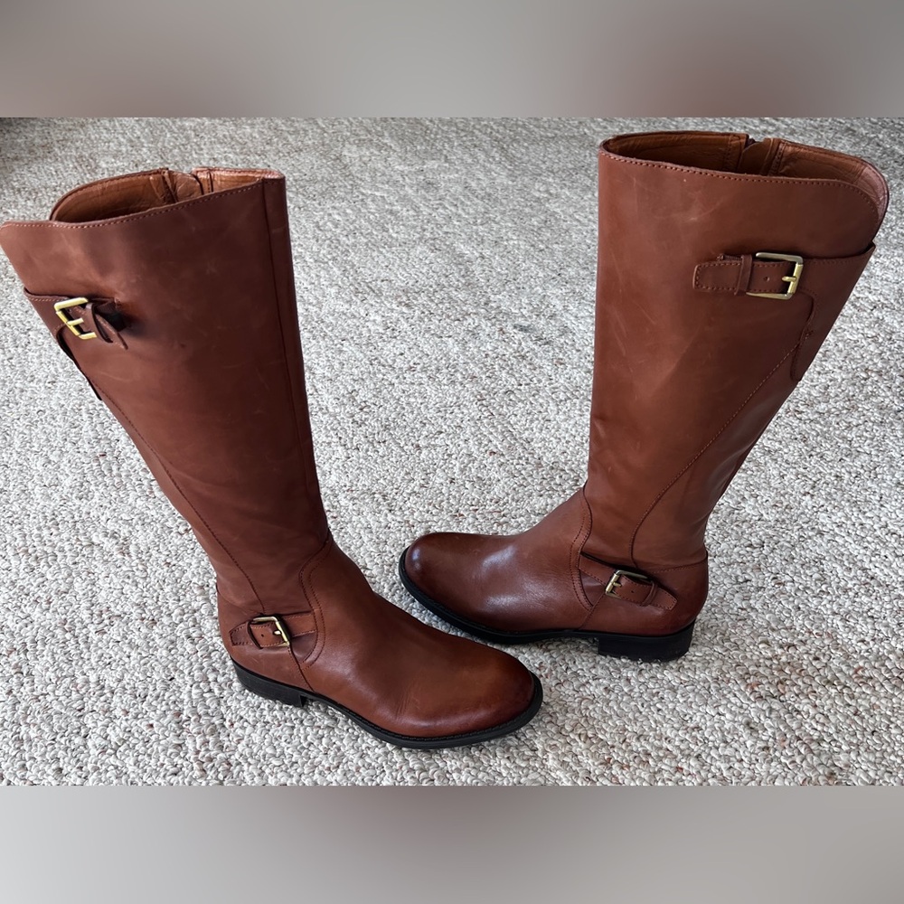 Franco Sarto Knee High Women’s Leather Riding Boots 7.5 M - Picture 4 of 8